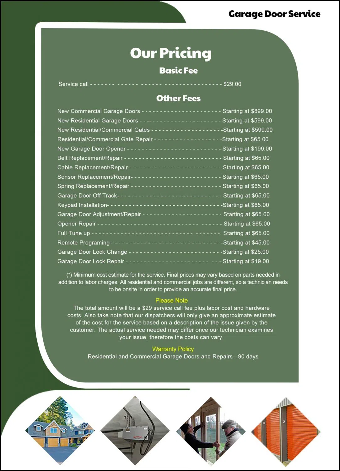 Metro Garage Door Service Warren, RI 401-326-2459